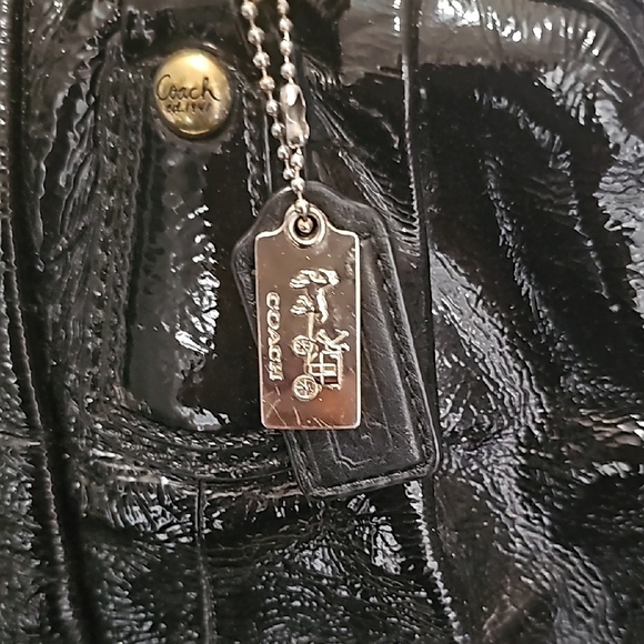 Coach Kristin Patent Leather Satchel  Black Leather Handbag - Picture 4 of 6